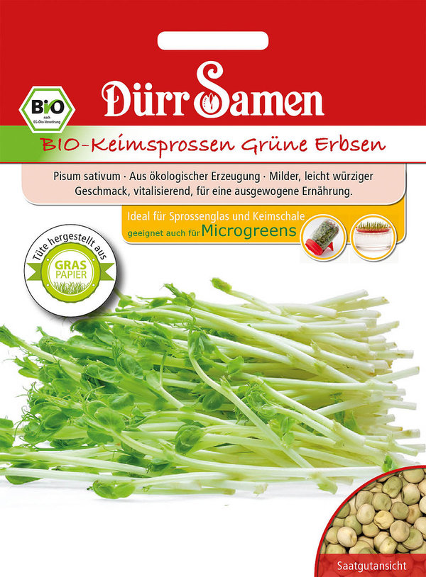 Bio-Keimsprossen Grüne Erbsen, 75g