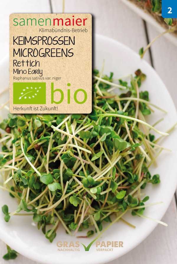 Bio Keimsprossen/Microgreens Rettich Mino Early